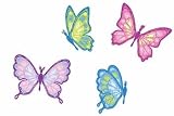 Wallpaper Supplies: Butterfies Wallies Murals Prepasted Wallpaper Cutouts