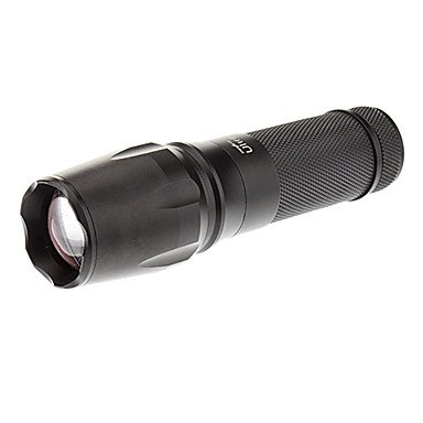 YX UltraFire W-878 5-Mode Cree XM-L T6 LED Zoom Flashlight (1000LM, 3xAAA/1x18650, Black)