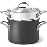 DR8706-2P Calphalon One 6.5 Qt Pot With Pasta Insert