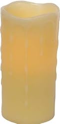 Pack of 6 Battery Operated Flameless LED "Wax Dripping" Pillar Candles 6"