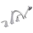 Lahara Two Handle Roman Tub Trim with Hand Shower - Lever Handles