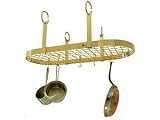Review Enclume Design Products, Inc.  / Enclume PR14WG-BP Premier Brass Four Point Oval Pot Rack with Grid 41.5-in.