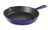 10 Blue Porcelain Enameled Cast Iron Non-Stick Fry Pan