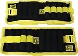 Allpro Swim Wrist Weights, 4lb Pair (2 Lbs Per Wrist) Waterproof, Yellow, Vinyl-covered, Removable Steel Weights