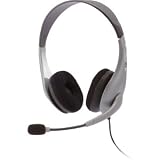 Cyber Acoustics AC-404 Headset. AC-404 STEREO HEADSET WITH BOOM MIC VELVET SINGLE BARREL ADAPT HEADST. Stereo - Mini-phone - Wired - 20 Hz-20 kHz - Gold Plated - Over-the-head - Binaural SNR - Semi-open - 84' Cable - Noise Cancelling Microphone