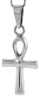 Sterling Silver 1 3/8" Polished Ankh Cross Pendant