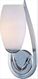 Maxim Lighting 22179SWPC Elan 1-Light Wall Sconce, Polished Chrome Finish with Satin White Glass