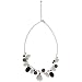 EXP Handmade Black Onyx, Mother Of Pearl, Jade & Silver Necklace