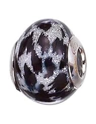 Zable Snow Leopard Murano Glass Sterling Silver Charm