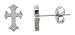 Small Surgical Steel Gothic Cross Stud Earrings