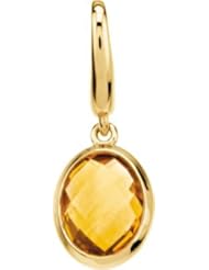 Jewelplus Genuine Citrine Charm 14K Yellow 09.00X07.00 Mm