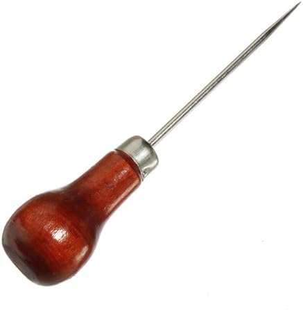 Ology(R)- Wooden Handle Leather Stitching Sewing Awl Repair Tool