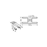 MCM 10502-725Lr Stainless Steel H Twin, Centered, 1.25 Inch Offset Burner