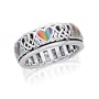 Sterling Silver Celtic Knot and Rainbow Peace Heart Spinning Ring(Sizes 4,5,6,7,8,9,10,11,12,13,14,15)