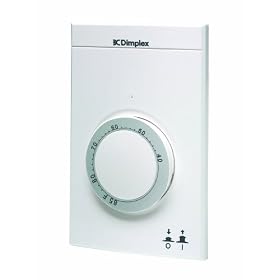 Dimplex #ETD620W2 Electronic Line Voltage Thermostat Double Pole, White