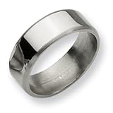 Titanium Beveled Edge 8mm Brushed and Polished Band
