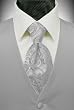 Platinum Solid Satin Vest with Coordinating Tapestry Tie