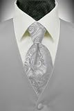 Platinum Solid Satin Vest with Coordinating Tapestry Tie