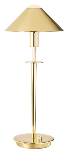 Holtkoetter Polished Brass Tented Metal Shade Desk Lamp