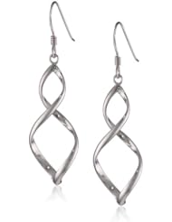 Sterling Silver Double Twist Dangle Earrings