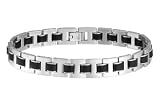Stainless Steel & Interlocking Rubber Bracelet