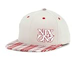 Nixon Philly Plaid Flexfit Hat (S/M, White/ Red)