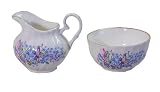 Creamer & open sugar set Forget Me Not Decor.