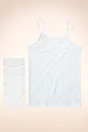 5 Pack Cotton Rich Scoop Neck Plain Cami Vests