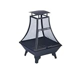 Zoom Produkt-Bild: Feuerstelle Feuerkorb Feuergrill Gartenkamin 103 cm NEU Gartenfeuer Feuerschale