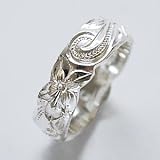 バレルリング 6mm幅★手彫りが人気のリング【ハワイアンジュエリー指輪★BYTHESEAバイザシー・ハワジュHawaiian Jewelry】