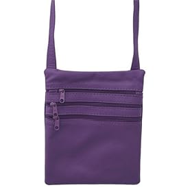 Purple Leather Pocket Bag