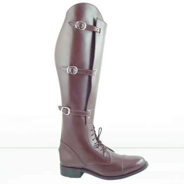 Crown Men 3 Buckle Field Boots Horse Riging Equestrian Brown All Sizes Available