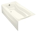 KOHLER K-1257-GLA-0 Mariposa 6-Foot BubbleMassage Bath, White