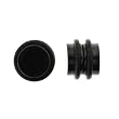 No Piercing Required - High Quality Anodized Black Stainless Steel Magnetic Fake Plugs - Imitation 0G with rubber bands - Strong Magnets - Sold as a Pair