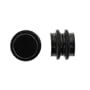 No Piercing Required - High Quality Anodized Black Stainless Steel Magnetic Fake Plugs - Imitation 0G with rubber bands - Strong Magnets - Sold as a Pair