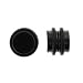 No Piercing Required - High Quality Anodized Black Stainless Steel Magnetic Fake Plugs - Imitation 0G with rubber bands - Strong Magnets - Sold as a Pair