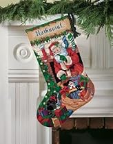 Santa's Delivery Stocking Needlepoint Kit 16''