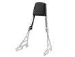 Harley Davidson Sportster XL883C XL883R XL1200R XL1200C XL1200S XLH883 XLH1200 High Quality Chrome Backrest / Sissy Bar with Leather Pad Back Rest Seat Harley Davidson Cruisers Motorcycle