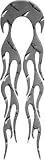 Motorcycle Fender Diamond Plate Flame decal - 18" L x 5" W