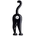 Cat Tea Towel Holder Black