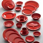 (Pack of 24) 32 oz. Round Melamine Salad Bowl Red, Break-Resistant *NSF Approved*