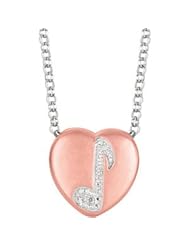 Sweethearts® Heart Shaped Necklace Pendant Rose Gold Plated-Sterling Silver 650271