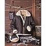 Ricardo Sam Saba Nappa Leather Lambs Wool Bomber Jacket