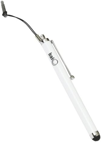 Halo Capacitive Touch White Screen Stylus Apple iPad / iPad 2 / iPad 3 / iPhone 4 / iPhone 4S / iPhone 3G / iPhone 4G / Iphone 5 / Amazon Kindle Fire / Samsung Galaxy Tab / HP TouchPad / Motorola Xoom / BlackBerry PlayBook / Samsung Galaxy S II SIII I9300 In Halo® Retail Packaging