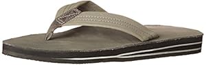 Rainbow Sandals Men's Double Layer Leather Sandal,X Large / 10.5-12 D(M) US,Grey
