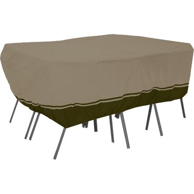 Classic Accessories Villa Collection Medium Rectangle/Oval Patio Table and Chair Set Cover