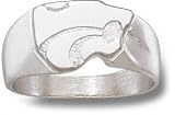 Kansas State Wildcats Solid Sterling Silver Powercat Ring Size 10 1/2