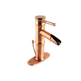 Fountain Cove Bamboo Style Centerset Bathroom Faucet, Antique Copper - NFC-BAMC10-AC