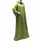 Linens Limited Adult Fleece Snuggle Wrap Blanket, Moss Green