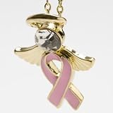 Pink Ribbon Angel Pendant